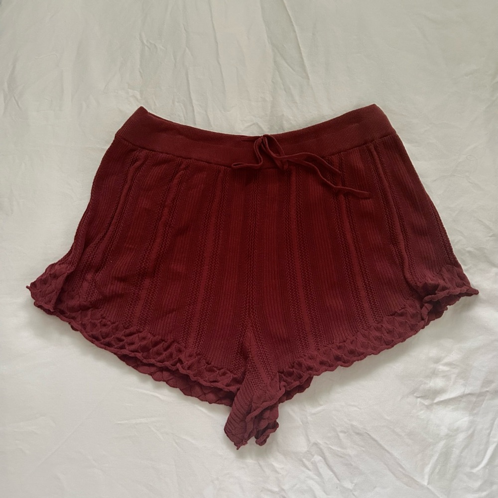 textured knit shorts | free people